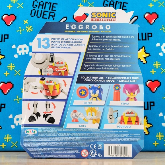 Jakks Pacific Sonic the Hedgehog 4" EGGROBO with BLASTER Sega Collectible New - Picture 4 of 12